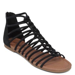 Lucky Brand Black Casmett Flat Gladiator Sandal